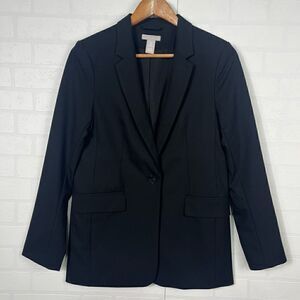 H&M Womens Blazer Size XS Black Single breasted